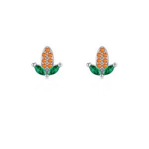 Kids 925 Silver Zirconia Corn Stud Earring 40200110