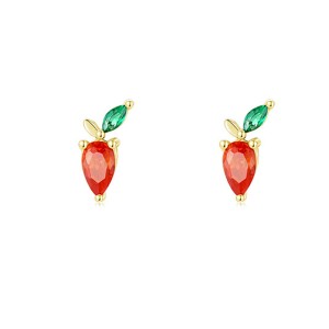Kids 925 Silver Zirconia Carrot Stud Earring 40200113