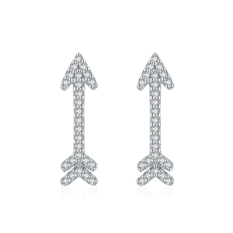 Sterling Silver Zirconia Love Arrow Stud Earrings 40200202 Sterling Silver Zirconia Love Arrow Stud Earrings 40200202