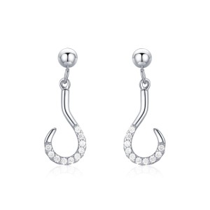 Zirconia Symbol Question Mark Stud Earring 40200233 Zirconia Symbol Question Mark Stud Earring 40200233