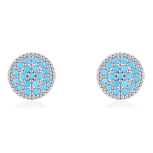 Elegant Turquoise Zirconia Stud Earring 40200251