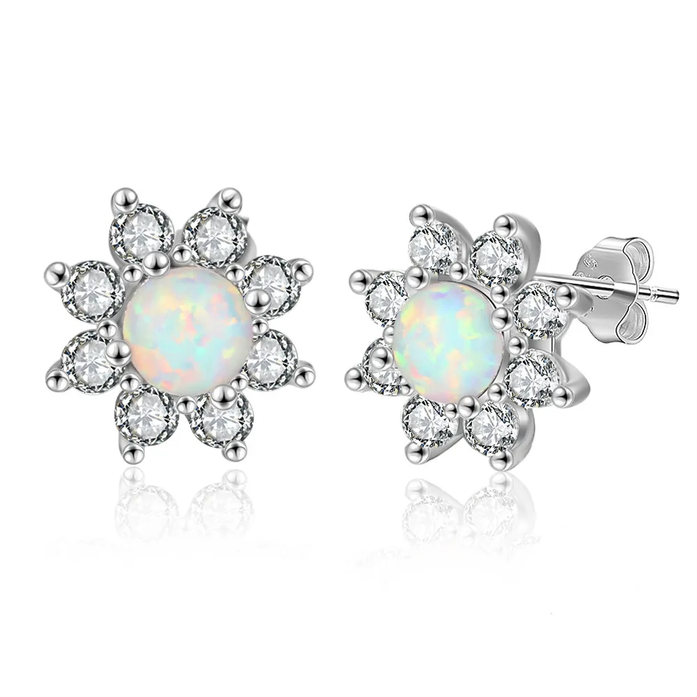 Vintage Flower White Opal Stud Earring 40200257 Vintage Flower White Opal Stud Earring 40200257