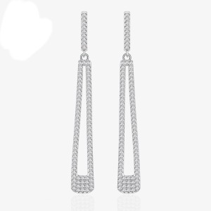 Luxury Zirconia Geometric Tassel Stud Earring 40200267 Luxury Zirconia Geometric Tassel Stud Earring 40200267