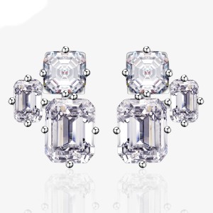 Luxury Zirconia Asymmetric Party Stud Earring 40200268 Luxury Zirconia Asymmetric Party Stud Earring 40200268