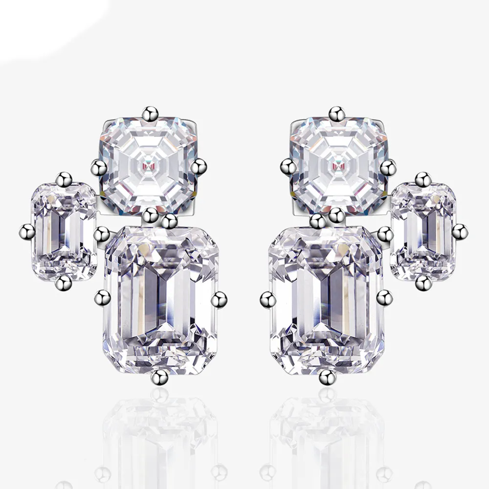 Luxury Zirconia Asymmetric Party Stud Earring 40200268 Luxury Zirconia Asymmetric Party Stud Earring 40200268