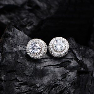 8A Round Zirconia Party Stud Earring 40200272 8A Round Zirconia Party Stud Earring 40200272