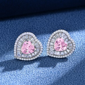 Sparkle 8A Heart Zirconia Party Stud Earring 40200277 Sparkle 8A Heart Zirconia Party Stud Earring 40200277