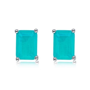 5A Rectangle Zirconia Stud Earring 40200283 5A Rectangle Zirconia Stud Earring 40200283