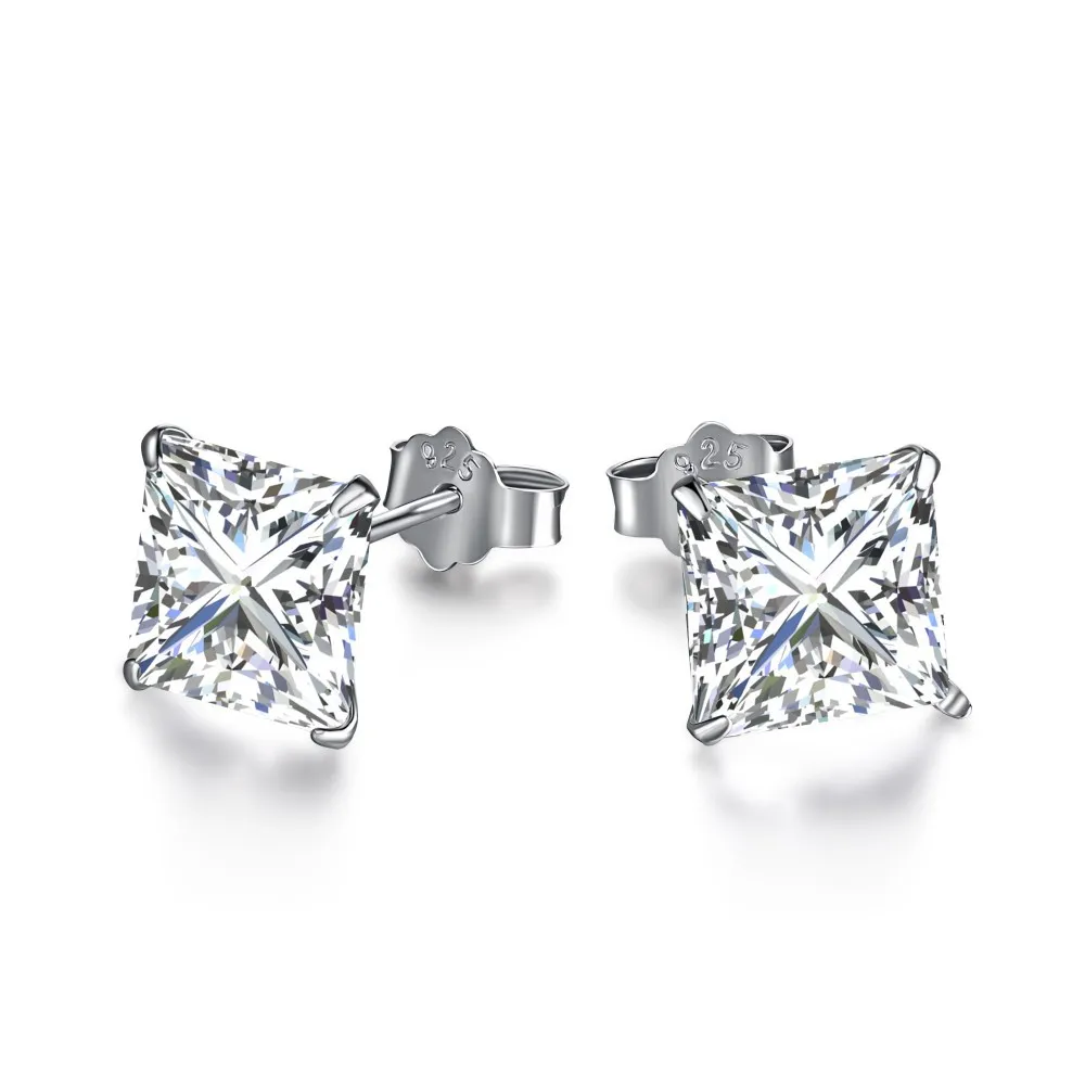5A Square Zirconia Stud Earring 40200285 5A Square Zirconia Stud Earring 40200285
