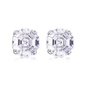 Shiny Octagon Zirconia Party Stud Earring 40200288 Shiny Octagon Zirconia Party Stud Earring 40200288
