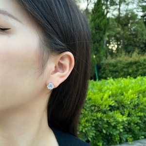 Shiny Octagon Zirconia Party Stud Earring 40200288 Shiny Octagon Zirconia Party Stud Earring 40200288