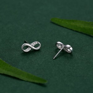 Zirconia Infinity Stud Earring 40200291