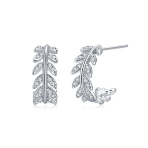 Zirconia Leaves Stud Earring 40200295 Zirconia Leaves Stud Earring 40200295