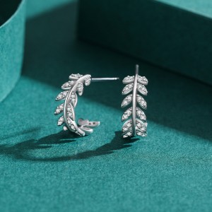 Zirconia Leaves Stud Earring 40200295 Zirconia Leaves Stud Earring 40200295