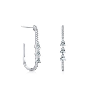 Waterdrop Zirconia Hoop Stud Earring 40200296 Waterdrop Zirconia Hoop Stud Earring 40200296