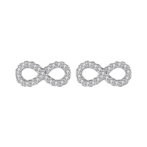Full Zirconia Infinity Stud Earring 40200308