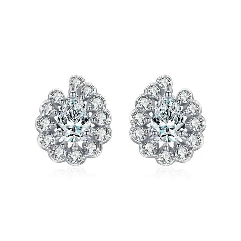 Geometric Waterdrop Zirconia Stud Earring 40200313 Geometric Waterdrop Zirconia Stud Earring 40200313