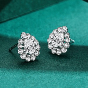 Geometric Waterdrop Zirconia Stud Earring 40200313 Geometric Waterdrop Zirconia Stud Earring 40200313