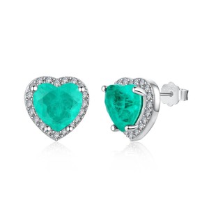 Vintage Heart Zirconia Wedding Stud Earring 40200318 Vintage Heart Zirconia Wedding Stud Earring 40200318