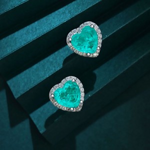 Vintage Heart Zirconia Wedding Stud Earring 40200318 Vintage Heart Zirconia Wedding Stud Earring 40200318