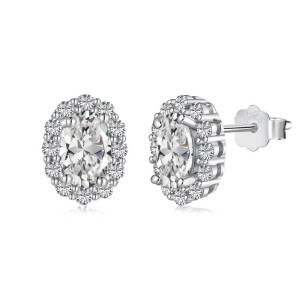 Vintage Oval Zirconia Stud Earrings 40200363 Vintage Oval Zirconia Stud Earrings 40200363