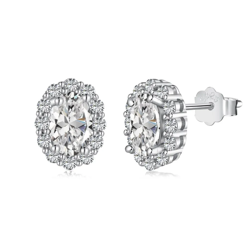 Vintage Oval Zirconia Stud Earrings 40200363 Vintage Oval Zirconia Stud Earrings 40200363