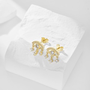 Vintage Evil Eye Zirconia Tassel Stud Earrings 40200379 Vintage Evil Eye Zirconia Tassel Stud Earrings 40200379