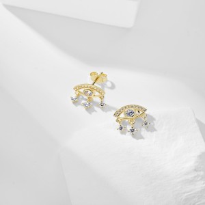 Vintage Evil Eye Zirconia Tassel Stud Earrings 40200379 Vintage Evil Eye Zirconia Tassel Stud Earrings 40200379