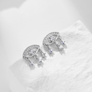 Vintage Evil Eye Zirconia Tassel Stud Earrings 40200379 Vintage Evil Eye Zirconia Tassel Stud Earrings 40200379