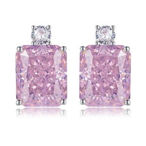 8A Rectangle Zirconia Party Stud Earring 40200395 8A Rectangle Zirconia Party Stud Earring 40200395