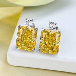 8A Rectangle Zirconia Party Stud Earring 40200395 8A Rectangle Zirconia Party Stud Earring 40200395