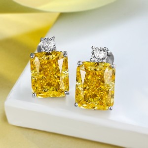 8A Rectangle Zirconia Party Stud Earring 40200395 8A Rectangle Zirconia Party Stud Earring 40200395