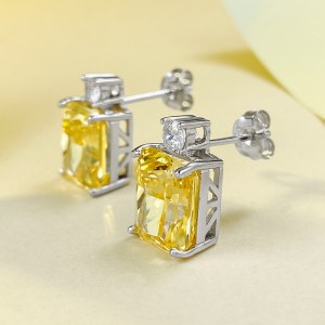 8A Rectangle Zirconia Party Stud Earring 40200395 8A Rectangle Zirconia Party Stud Earring 40200395