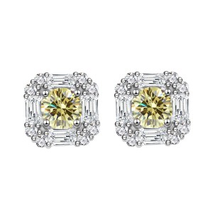 Shiny Square Zirconia Party Stud Earring 40200397