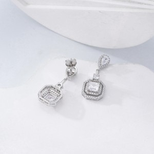 8A Square Zirconia Party Dangle Stud Earring 40200399