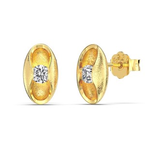 Frosted Beans Zirconia Stud Earring 40200416 Frosted Beans Zirconia Stud Earring 40200416