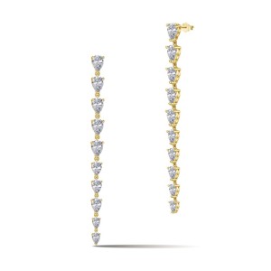 Waterdrop Zirconia Tassel Party Stud Earring 40200419