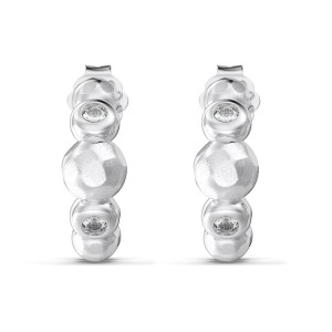 Textural Beads Zirconia Stud Earring 40200431