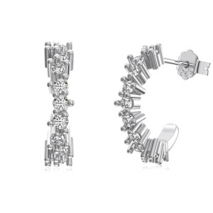 C Shape Zirconia Stud Earring 40200441 C Shape Zirconia Stud Earring 40200441