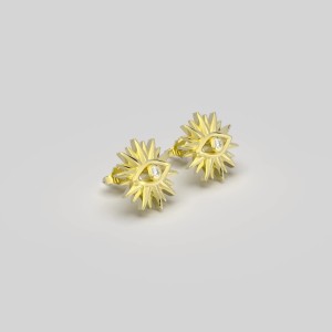 925 Sterling Silver Spiky Evil Eye Stud Earring 40200518