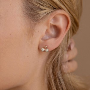 S925 Sweet Zirconia Cherry Stud Earring 40200527
