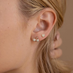S925 Sweet Zirconia Cherry Stud Earring 40200527