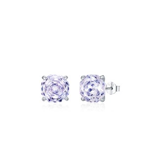S925 Sparkle Rose Cut Zirconia Stud Earring 40200531