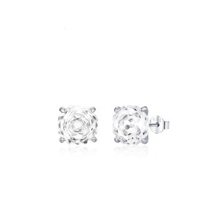 S925 Sparkle Rose Cut Zirconia Stud Earring 40200531