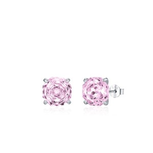S925 Sparkle Rose Cut Zirconia Stud Earring 40200531