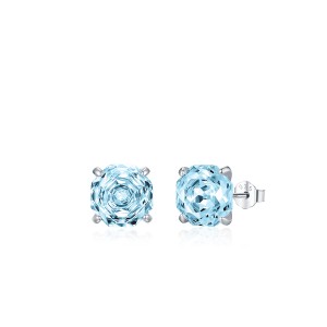 S925 Sparkle Rose Cut Zirconia Stud Earring 40200531
