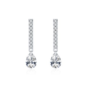 S925 Sweet Waterdrop Zirconia Stud Earring 40200533
