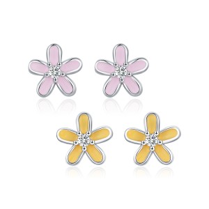 925 Sterling Silver Sweet Flower Stud Earring 40200539