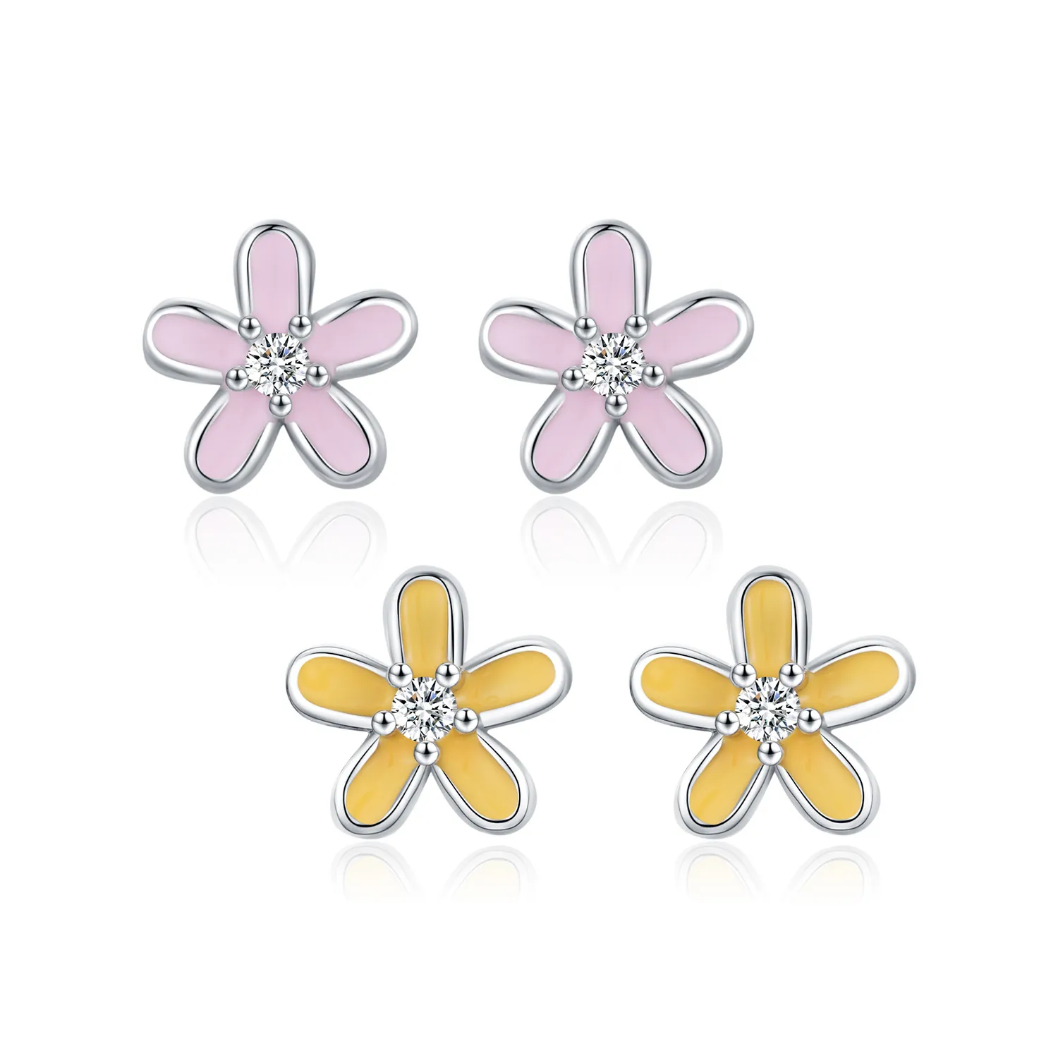 925 Sterling Silver Sweet Flower Stud Earring 40200539