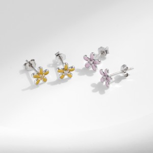 925 Sterling Silver Sweet Flower Stud Earring 40200539